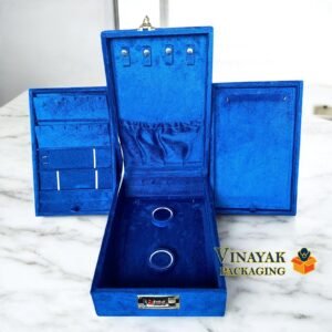 Premium Velvet Jewellery Organizer Box with 3 Digit Number Lock | Multipurpose Jewellery Storage Case (size 8*12 inch)